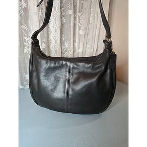 Vintage Coach Black Crossbody Pre94 4017 Light Hobo Leather Bag Large Zip (s2)